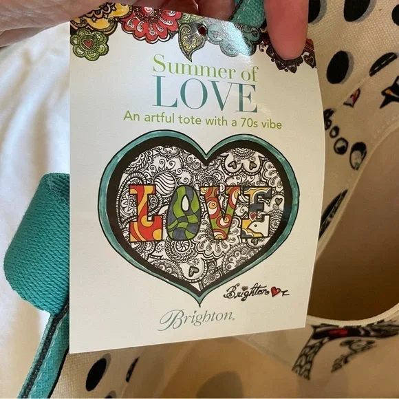 NEW BOHEMIAN BRIGHTON TOTE SUMMER OF LOVE HEARTS - Picture 7 of 16